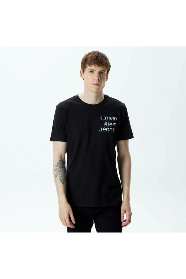 Calvin Klein-DIFFUSED STACKED TEE 1