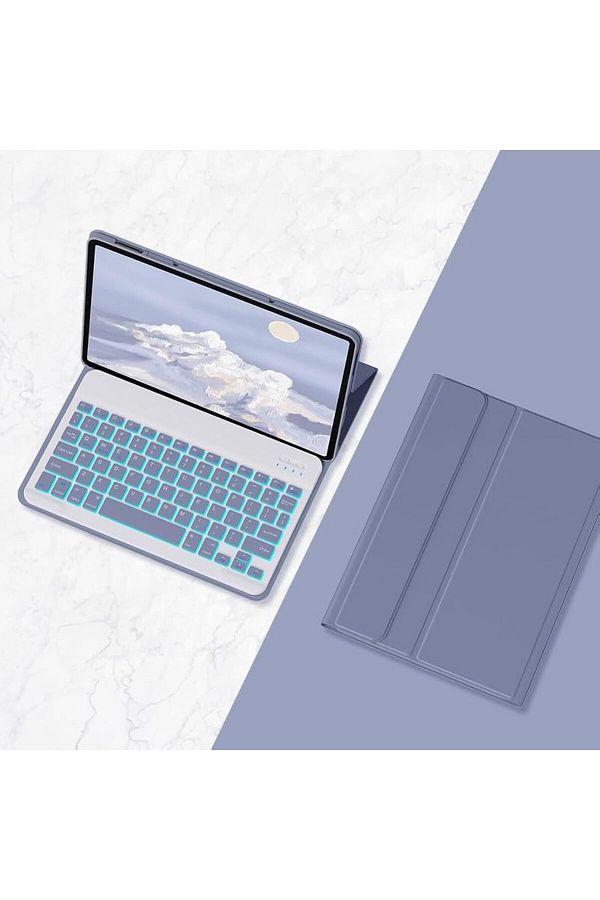 erorex-حافظة لوحة مفاتيح بإضاءة خلفية من Fegishilly متوافقة مع Lenovo Tab P12 مقاس 12.7 بوصة، حافظة ناعمة ذكية مع 1