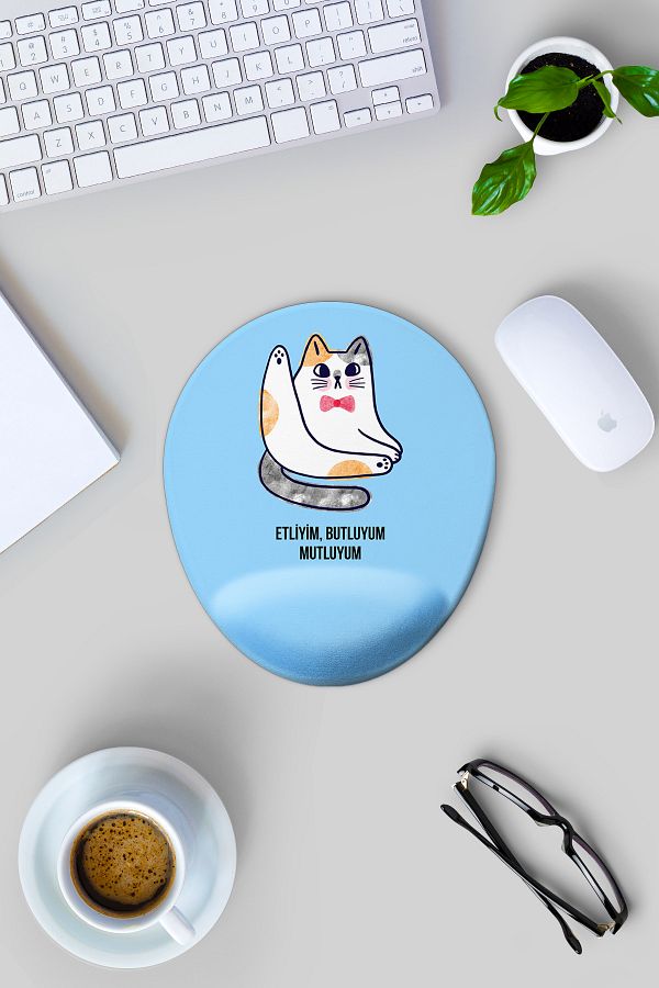 Gizeo Concept-I'm Fleshy, I'm Thick, I'm Happy Patterned Mouse Pad with Wrist Support 1