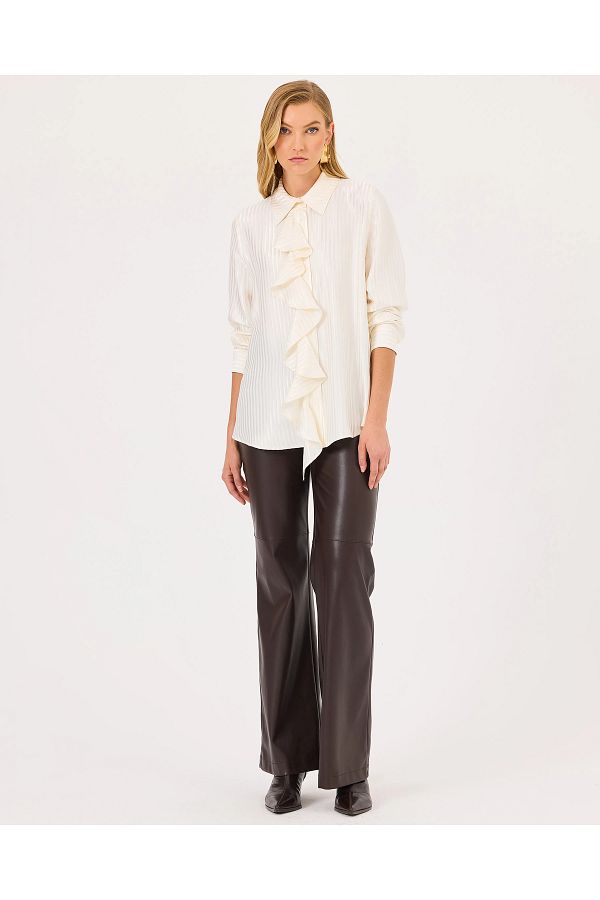 SEÇİL-Buttoned Stylish Shirt with Friff Front 1
