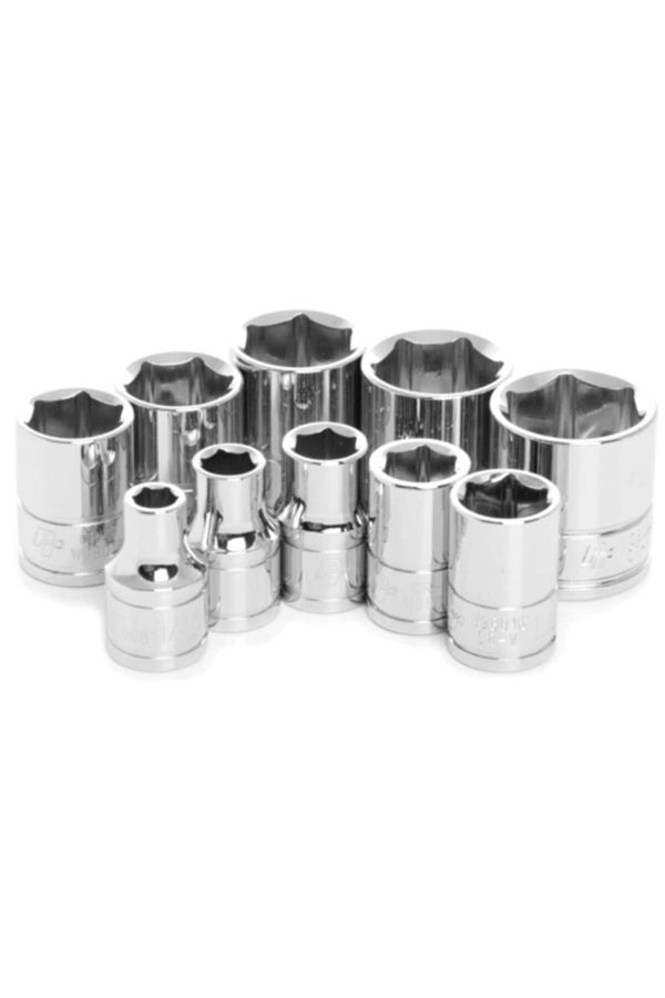 Performance Tool-10-Piece SAE Socket Set 3 and 8inch 1