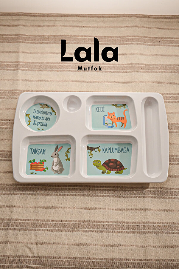 Lala Mutfak Eğitici Çocuk Tabağı (29X18 CM) - Bölmeli Yemek Tabağı, Bpa Içermez, Sağlıklı Ve Dayanıklı