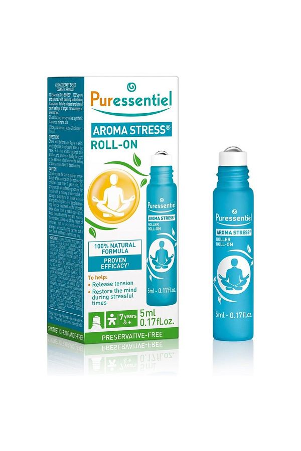 Puressentiel-Stress Roll-On With 12 Essential Oils - To Soothes Mind & Relaxation | 5Ml 1