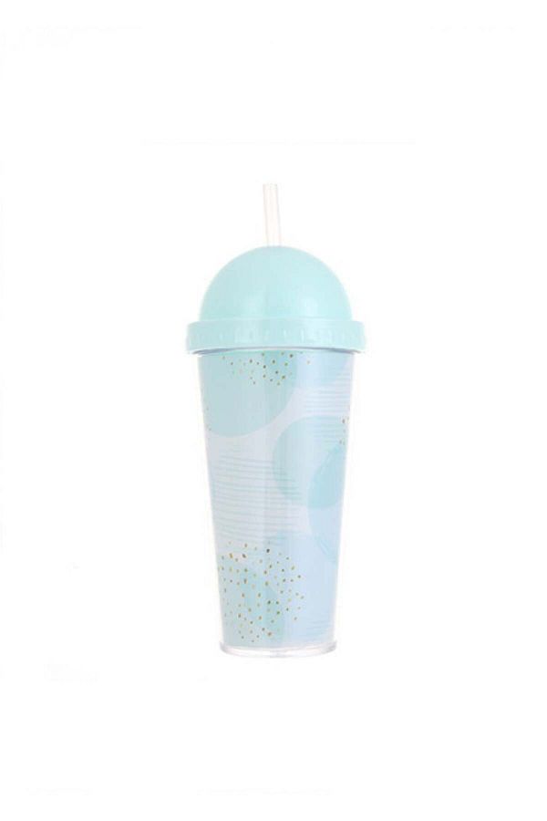 Miniso-Quiet Style Cup with Lid and Straw - 420 ml 1
