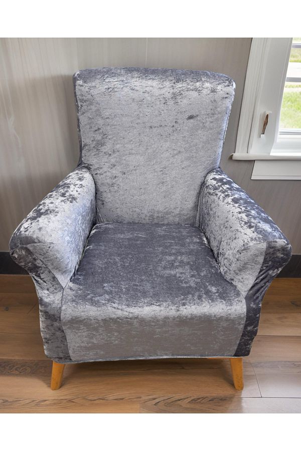 uzhanem-Armchair Seat Cover Lycra Fabric, Square Pattern, Single Sofa Cover 1