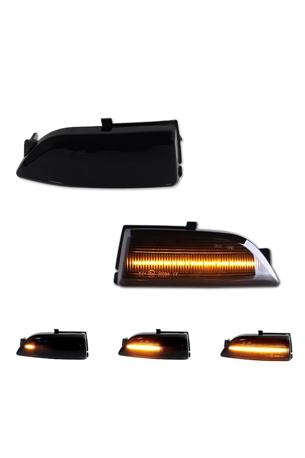 Choice-Smoked 2pcs LED Dynamic Turn Signal Side Mirror Blinker Indicator Light For Ford Everest 2015-2019 R 1