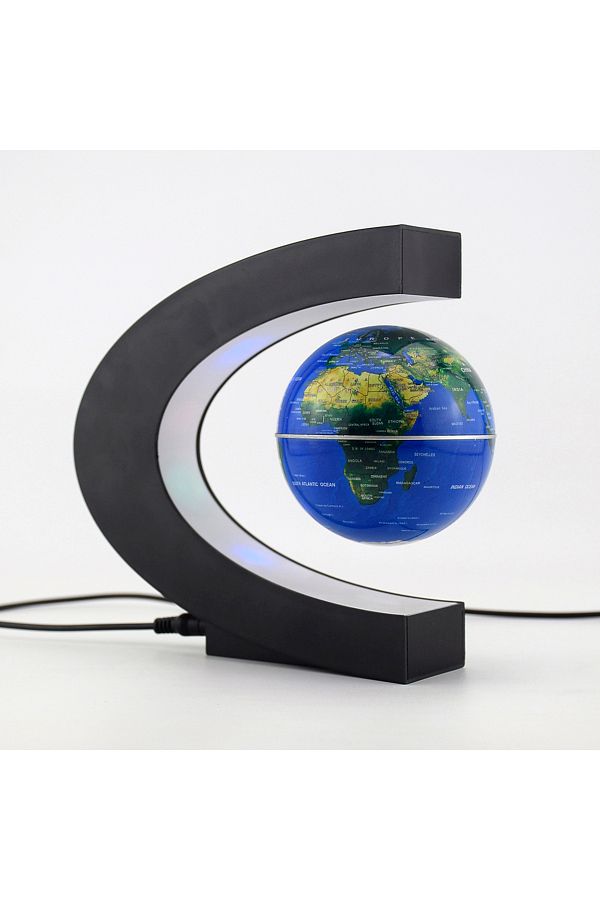 Choice-Blue Ball EU plug Magnetic Floating Levitation Globe LED World Map Electronic Antigravity Lamp Novel 1