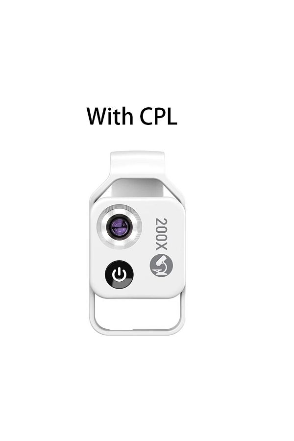 APEXEL-White with CPL APEXEL 200X Pocket Microscope Lens with CPL Filter LED Light Mini Micro Macro Lenses 1