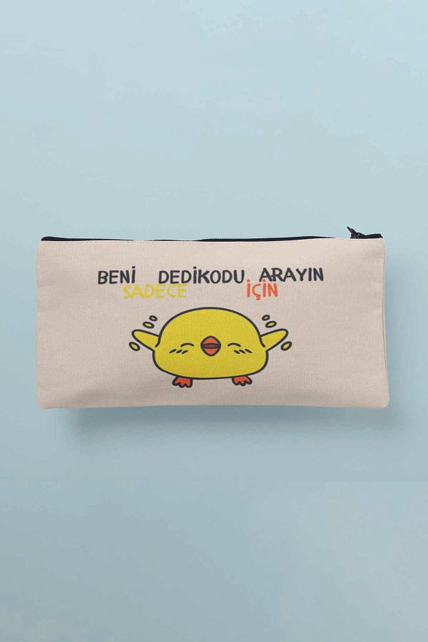 qoeuyl boutique-Call Me Only for Gossip Printed Cloth Makeup Bag Pen Holder Wallet 1