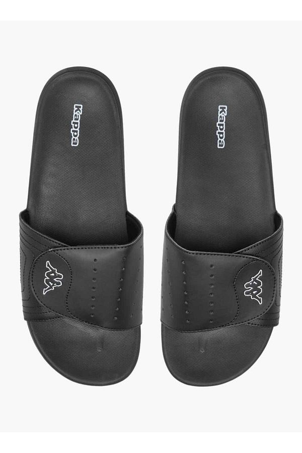 Kappa-Kappa Men's Logo Print Slides with Hook and Loop Closure 1