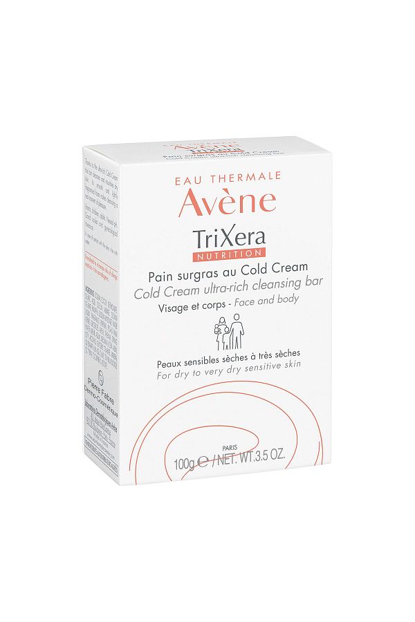 Avene-صابونة التنظيف الباردة من Avène Trixera Nutrition، خالية من الصابون، 3.5 أونصة 1