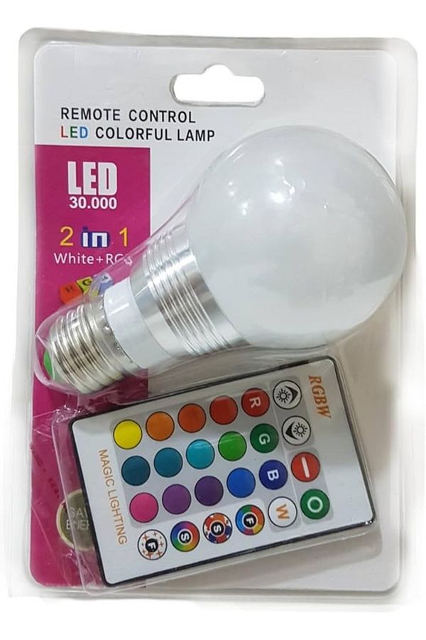 Generic-LED bulb with multi-color lights and remote control 1