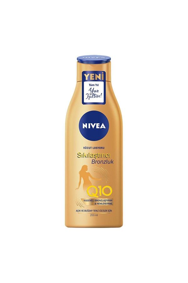 NIVEA-Q10 200ml Lotion - Firming and Bronzing, Light and Wheat Skin 1
