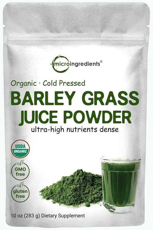 Micro ingredients-Organic Barley Grass Juice Powder, 10oz, Cold Pressed, US Grown, Rich in Nutrients, Vegan 1
