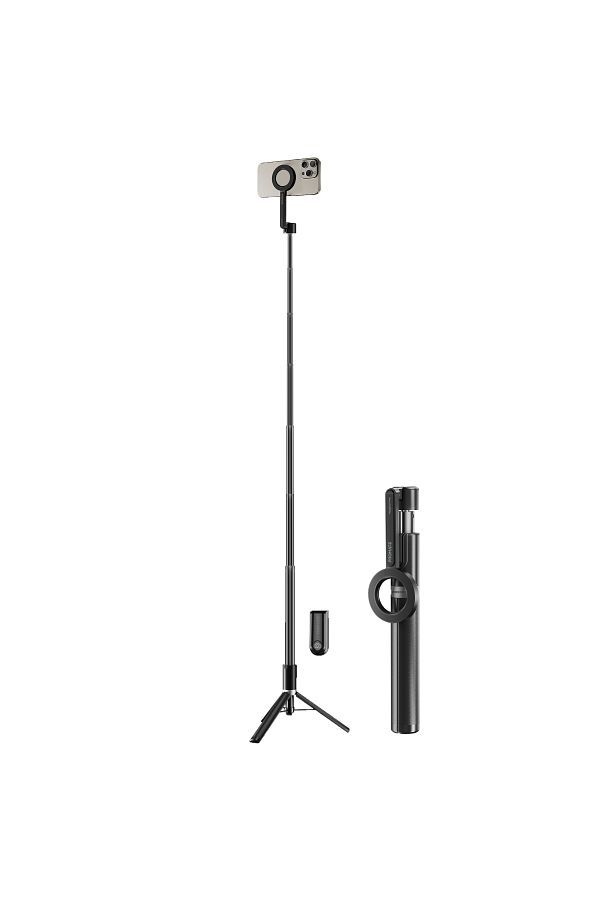 Promate-Universal Selfie Stick with Integrated Tripod Stand, 10m and Built-In Remote Controller 1