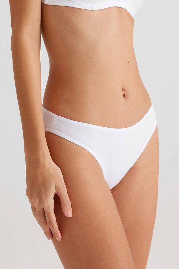 Pierre Cardin-Pachet economic de 5 pentru femei Negru-albastru închis-visiniu-pudra-ecru 2057 Chiloți de bază din bumbac cu picioare înalte 1