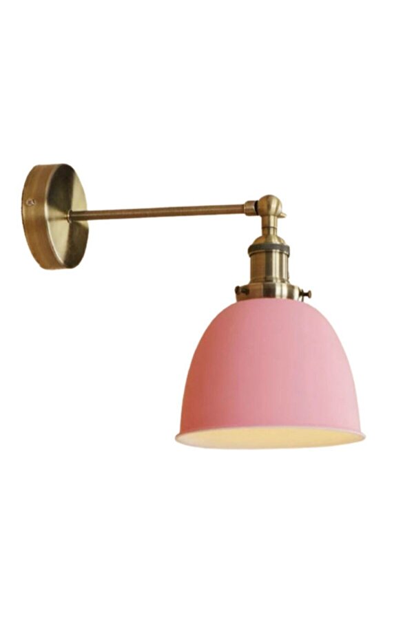 habek avize Pembe Bebek Odası Çocuk Odası Kafe Mat Gold Altın Kaplama Retro Rustik Mafsalı Aplik Duvar Lambası