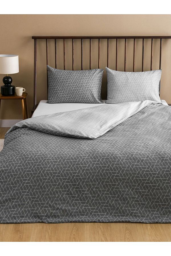 LC Waikiki-طقم غطاء لحاف مزدوج منقوش من LCW 1