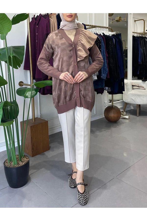 Ghisa-CARDIGAN DETALIAT RIM 3605 VISON 1