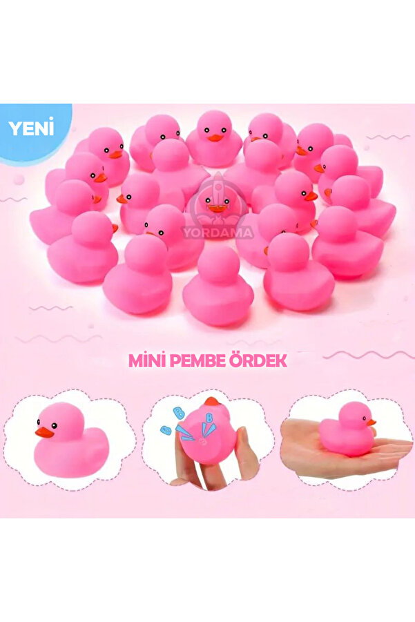 yordama 2'li Mini Pembe Bebek Banyo Ördeği