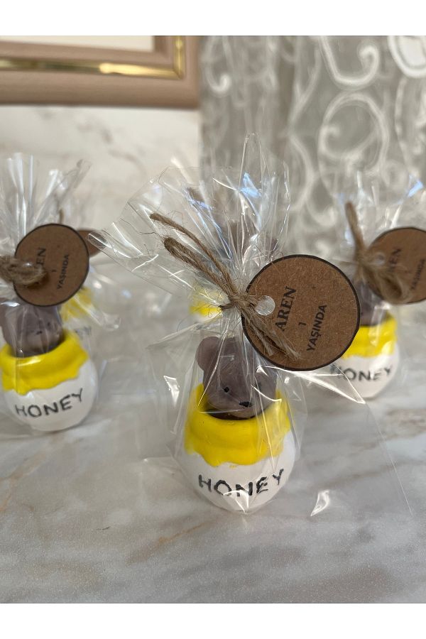 NUYUCONCEPT-10 Pieces of Bear Honey Jar - Gift for Dispensing, Birthday/Birthday/1 Year Old Winnie the Pooh 1