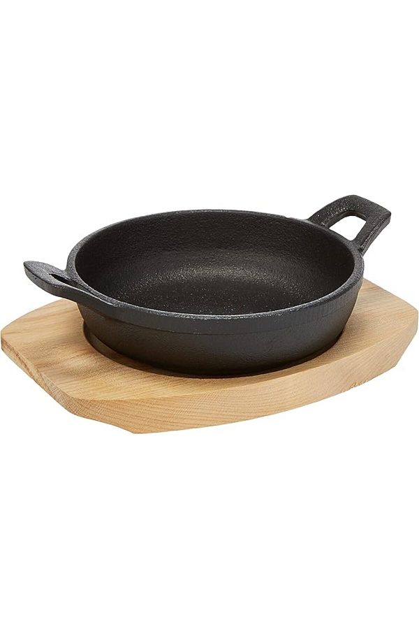 RAJ-ROUND SIZZLER TRAY DOUBLE HANDLE, 12 CM , BLACK, COST06 , 1 PC 1