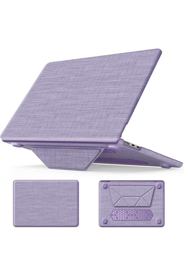 UnDePlus-حافظة متوافقة مع Apple Macbook Air 13 بوصة M1 A2337 A2179 A1932 مع حامل مثلث Nubuck بفتحات تهوية 2018/202 1
