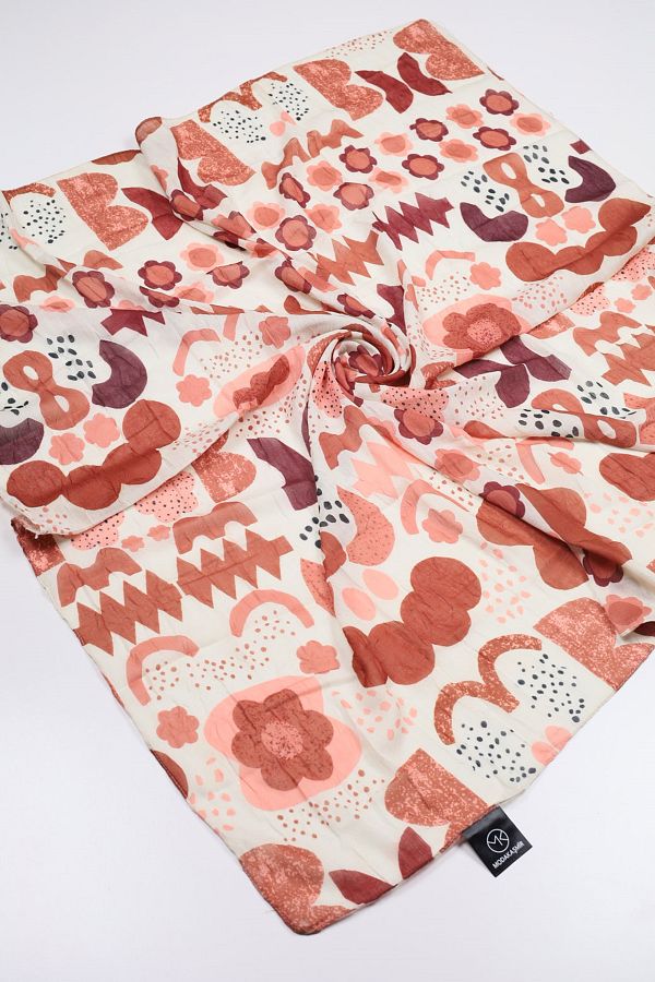 Modakaşmir-Patterned Bamboo Scarf - Pattern-01 - Color-15 1