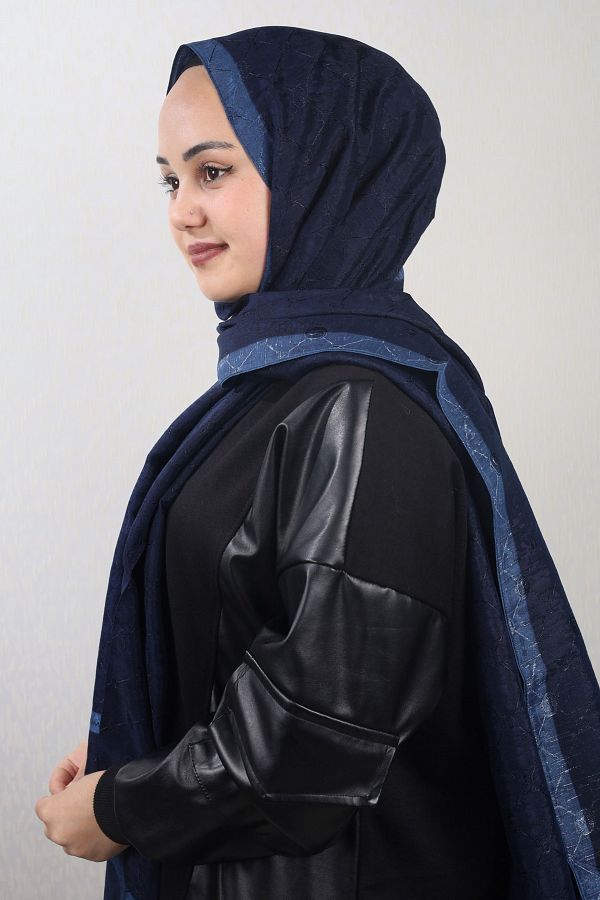 PİRAMİT-Pyramid Monogram Flush Shawl - Pattern-01 - Color-15 1