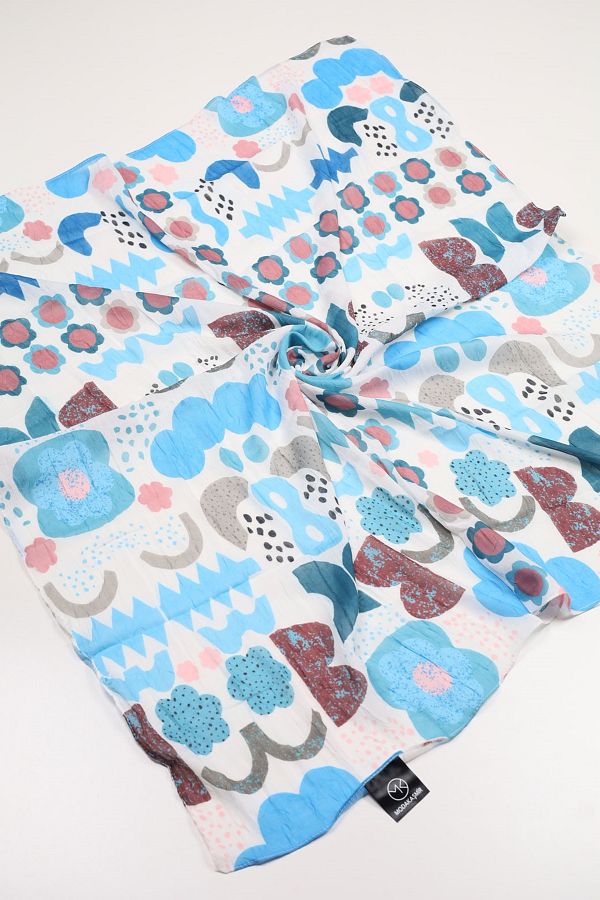 Modakaşmir-Patterned Bamboo Scarf - Pattern-01 - Color-17 1
