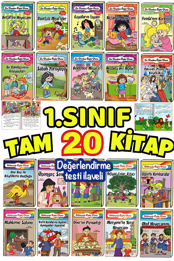 Ata Yayıncılık 1.sınıflar Için Tam 20 Hikaye, Sorulu Değerlendirme Testli Öykü Seti Tongu Tude