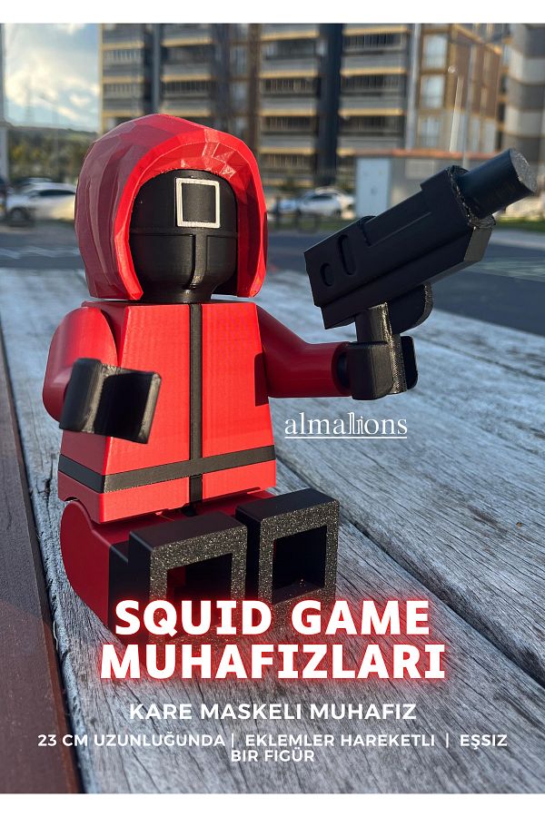 almalions-23 cm Soldier Guard Figure - Squid Game with Square Mask 1