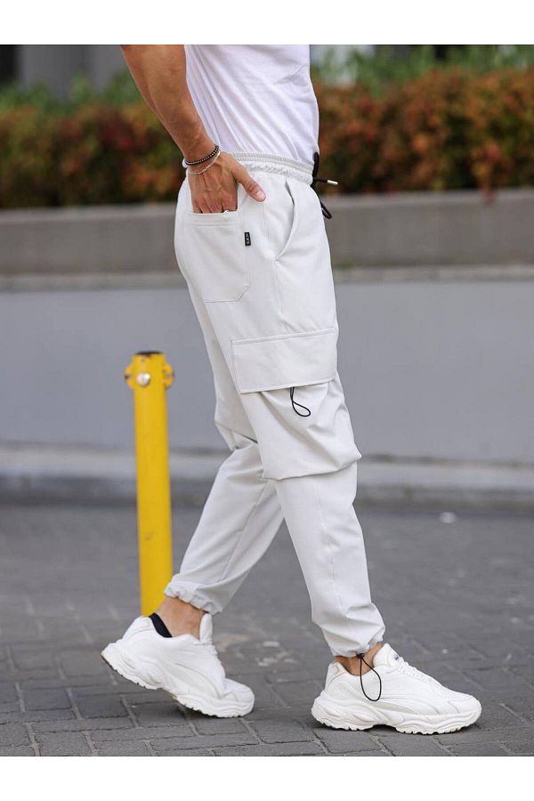 Dr Dnm Remix-Men's Cargo Pants with Elastic Waist and Tie 1