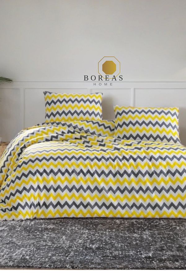Boreas Home-طقم غطاء لحاف فردي مطاطي من فيفا 3 قطع 1