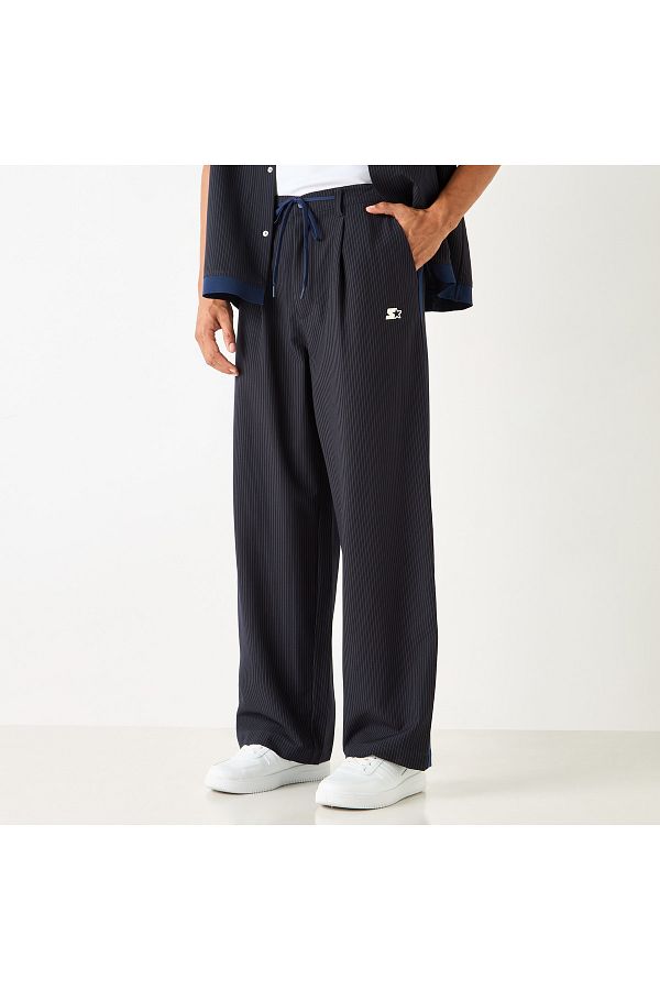 Starter-Striped Regular Fit Pants With Drawstring Closure And Pockets 1