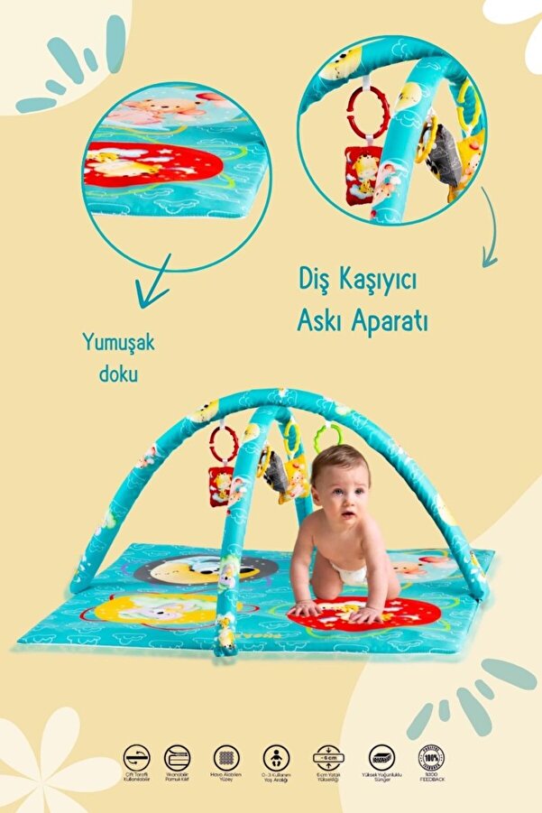 vevons Neşeli Hayvanlar Oyuncaklı Oyun Minderi