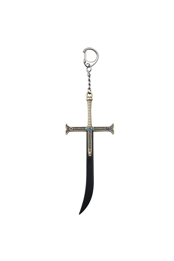 Choice-WHITE Hawk Eyes Dracule Mihawk Keychain Strongest Swordsman Black Blade Yoru Weapon Model Key Chain 1