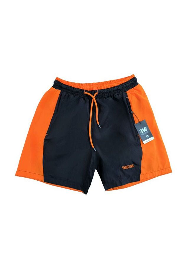 VERSCOVE-Swim Shorts Plus Size Micro Fabric Side Stripe Zipper Pockets Lining Mesh Pool Shorts 1