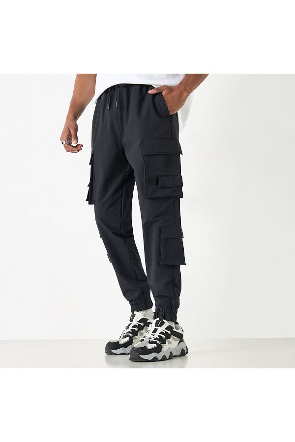 SP Characters-Relaxed Fit Cargo Pants With Drawstring Closure And Pockets 1