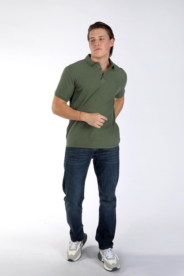 Lee Cooper Tylen Men's Polo Neck T-Shirt Khaki