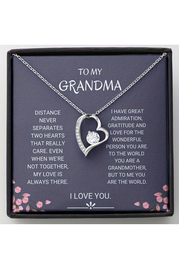 Choice-Platinum Plated Grandmother Gifts, Gift For Grandmother, Message Card Jewelry Cubic Zirconia Decor H 1