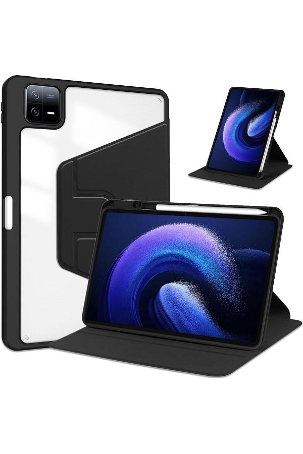 erorex-حافظة MuSylonz لجهاز Xiaomi Pad 6S Pro مقاس 12.4 بوصة، مع حامل قلم، حامل حماية قابل للدوران 360 درجة 1