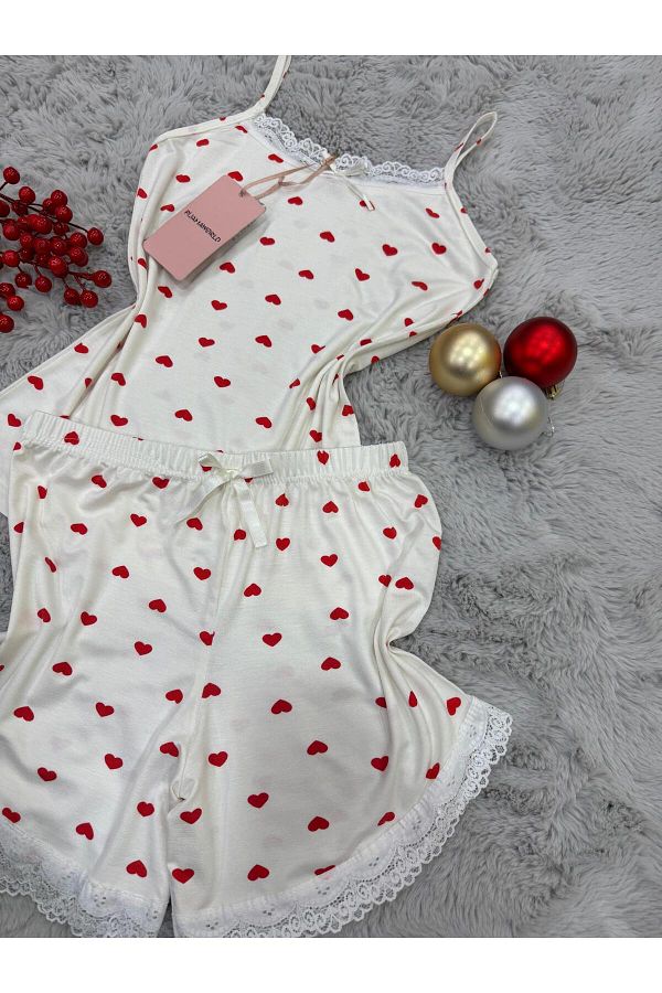 pijamaworld-Viscose Soft Fabric Pajama Set with Ip Strap Shorts 1