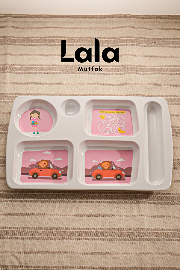 Lala Mutfak Eğitici Çocuk Tabağı (29X18 CM) - Bölmeli Yemek Tabağı, Bpa Içermez, Sağlıklı Ve Dayanıklı