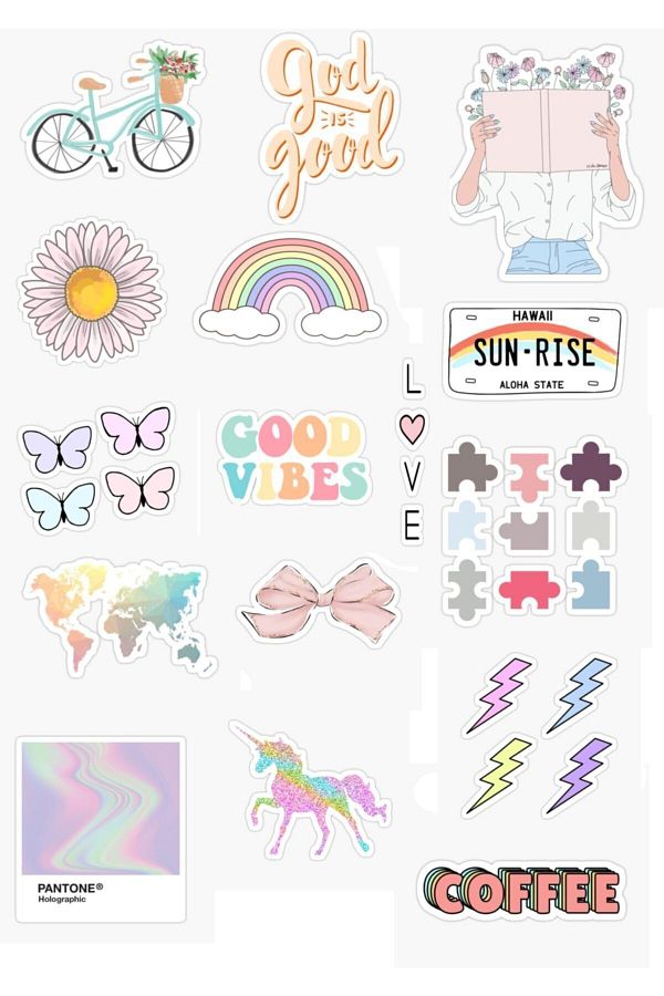 Major Selection-Pastel Colors Themed 22-Piece Special Design Sticker Set - Suitable for Phone and Computer Surfaces 1