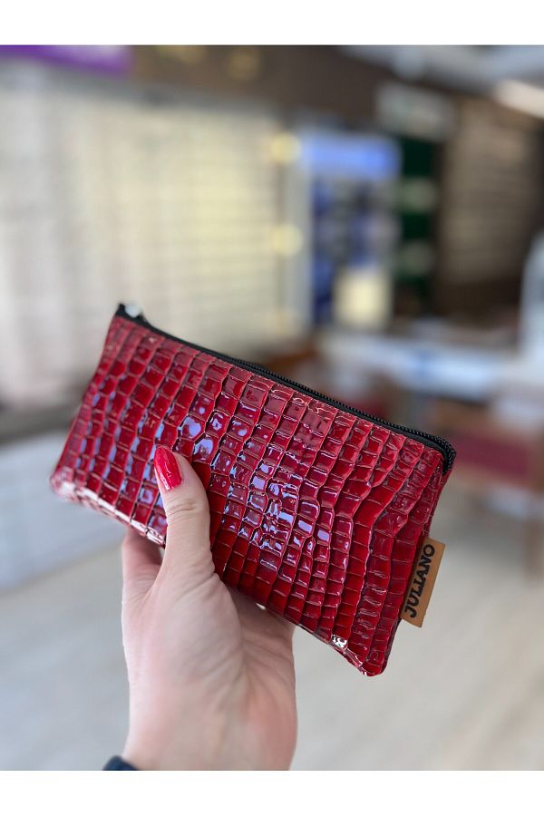 JULIANO-Red Special Design Zippered Glasses Case - Bag 1