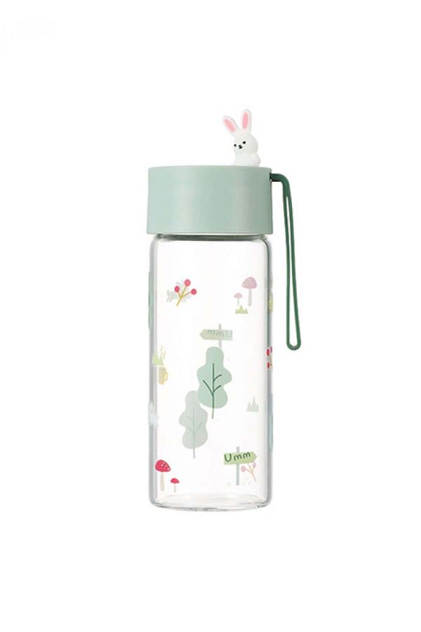 Miniso-Glass bottle 300ml - green 1