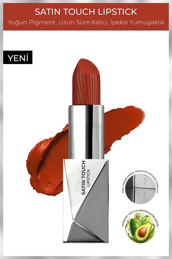 Alix Avien-Long Lasting Smooth Semi Matte Lipstick - Satin Touch Lipstick 825 1