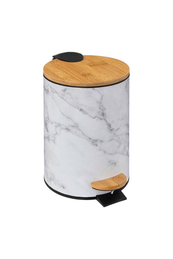 Five Simply Smart-Lea Marble Effect Glossy Pedal Bin 3Liter 1