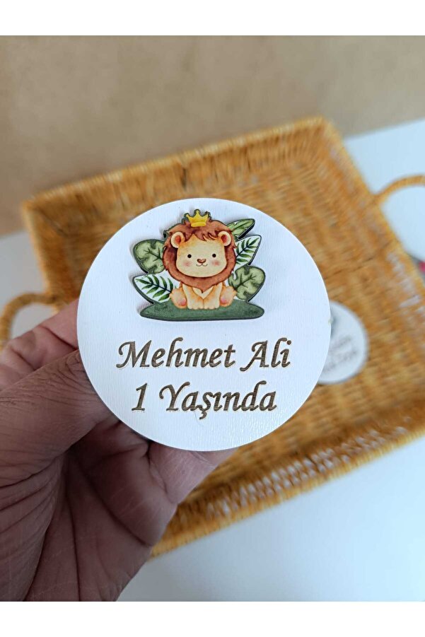 Arzuca Konsept Safari Aslan Figürlü Bebek Magnet | Yeni Doğan Magnet | Doğum Günü Magnet | Figürlü Magnet (15 Adet)